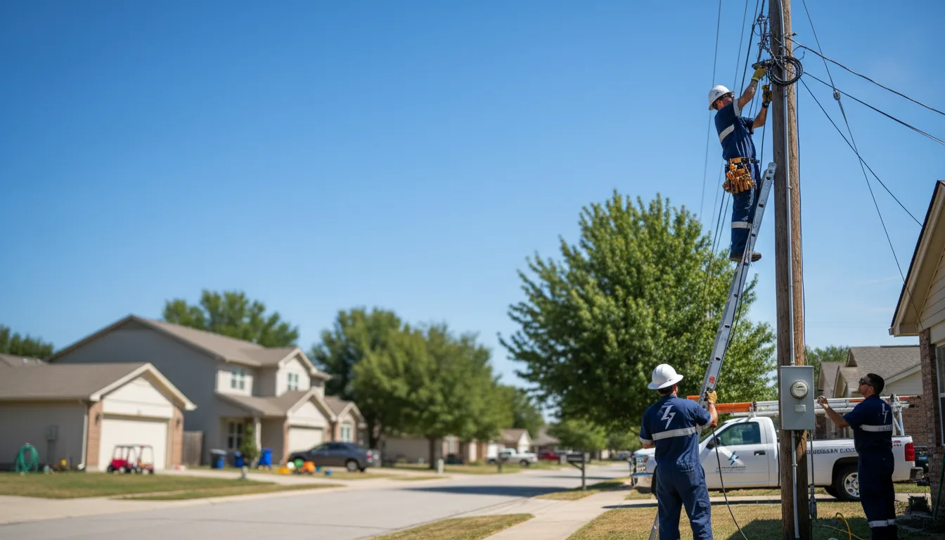 Residential electrician providing installation services in Lyons, KS